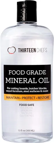Aceite mineral de calidad alimentaria para tablas de cortar, encimeras y bloques de carnicero - Alimentos seguros, fabricado en EE. UU.