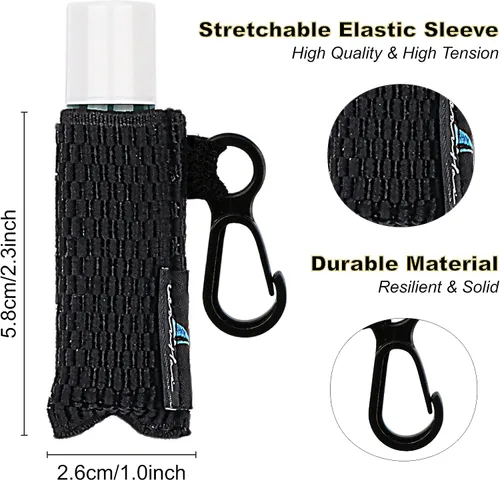 Miniatura 3 de QIANHAI Llavero Mangas para lápiz labial, bolsa de clip para lápiz labial, funda elástica para bálsamo labial, soporte elástico, accesorios