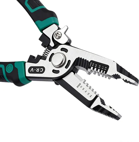 Miniatura 5 de Herramienta Pelacables 10 en 1, Cortadores de Cables Multifuncionales CR-V de Servicio Pesado, Pelacables Crimpador de Herramienta Eléctrica