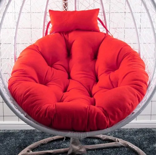 Miniatura 2 de Cojín colgante para silla de hamaca de huevo, cojines de asiento para 2 personas, cojines grandes para silla individual en forma de nido, almohada