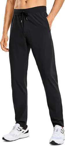 CRZ YOGA Pantalones deportivos elásticos en 4 direcciones para hombre, 30 pulgadas, pantalones deportivos casuales de trabajo con bolsillo con