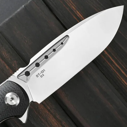 Miniatura 4 de Sitivien ST131 - Cuchillo plegable, hoja D2 G10, cuchillo de herramientas EDC con bloqueo de forro para acampar al aire libre, senderismo, pesca