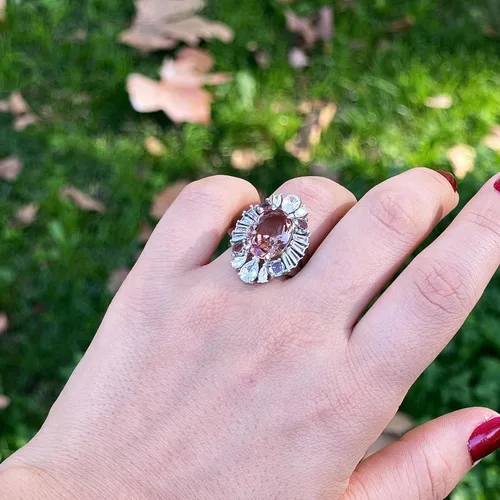 Miniatura 4 de Anillo de mujer de plata de piedra zultanita 925K - Exquisitas joyas de piedras preciosas para la venta - Anillo de plata sultanita - Diásporo turco