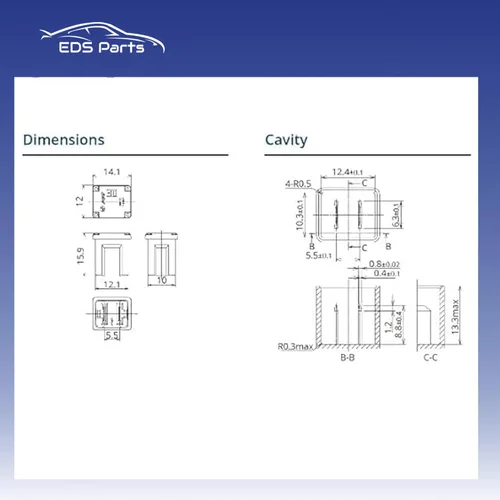 Miniatura 7 de Paquete de 10. 2 de cada uno – 20 amperios, 30 amperios, 40 amperios, 50 amperios, 60 amperios, mini, perfil bajo, compatible con Ford, Chevy/GM