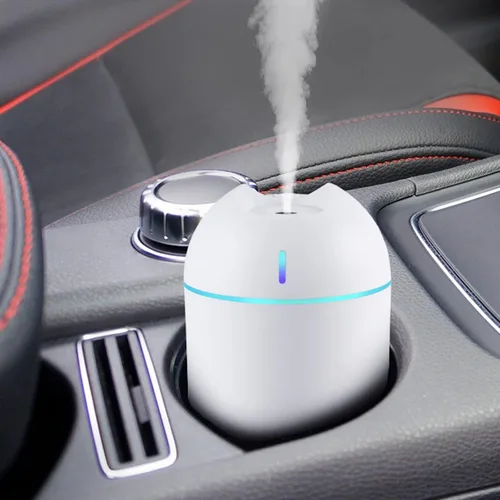 Miniatura 8 de Humidificador pequeño humidificador de aire de niebla fría, funcionamiento silencioso, apagado automático, mini humidificador con luz LED