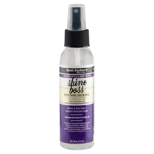 Miniatura 13 de Aunt Jackie's Grapeseed Style and Shine Recipes Frizz Patrol Anti-Poof Setting Mousse para el cabello, establece estilos de cabello rizado en su