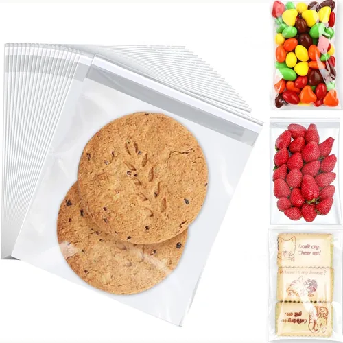 Miniatura 10 de Bolsas de celofán transparente de 2 x 3 pulgadas, 200 unidades, 0.109 in de grosor, bolsas de plástico pequeñas para joyas, golosinas, dulces