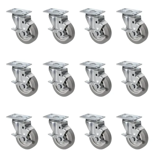 Miniatura 16 de Ruedas de Carretilla Ninoso, Juego de 4 Ruedas Industriales de Alta Resistencia de 4" con Capacidad de Carga de 1200 Libras, Ruedas para Carro
