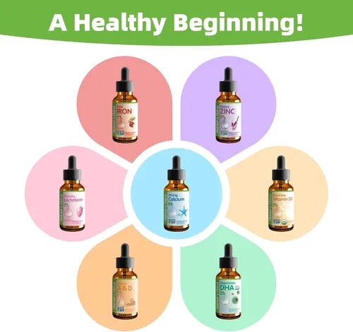 Miniatura 9 de Nature's Nutra Strong Calcium, Plus MenaQ7 K2, Calcio líquido prémium para bebés, bebés y niños, sabor natural, sin OMG, Kosher, 2 onzas líquidas