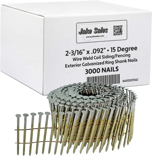 Miniatura 6 de 1-1/4 pulgadas x 0.120 pulgadas - 15 grados - Clavos de techo en espiral de soldadura de alambre - electro-galvanizado - Caja pequeña ~ 360 clavos