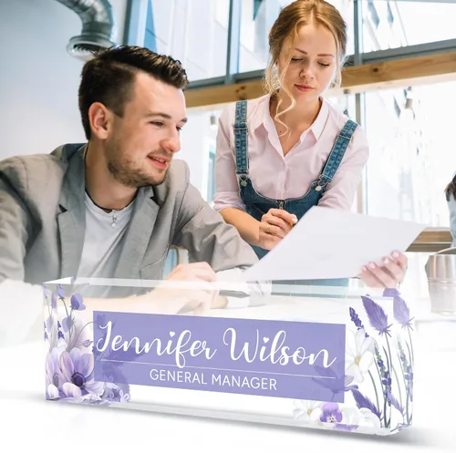 Miniatura 2 de Placa de identificación para escritorio, decoración de oficina personalizada para mujeres y hombres, accesorios acrílicos, regalos de agradecimiento
