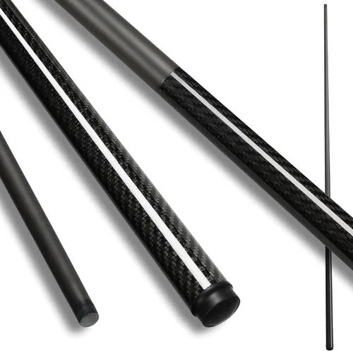 Miniatura 14 de KMISE Taco de piscina de fibra de carbono, eje de fibra de carbono 100% de 58 pulgadas, palos profesionales de baja desviación para adultos, Rosa