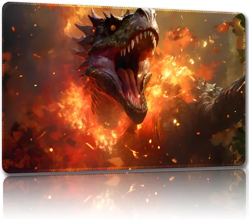Miniatura 25 de Tapete de juego para MTG con bolsas de almacenamiento gratis, tapete de juego de 24 x 14 pulgadas TCG y alfombrillas de juego de mesa para cartas