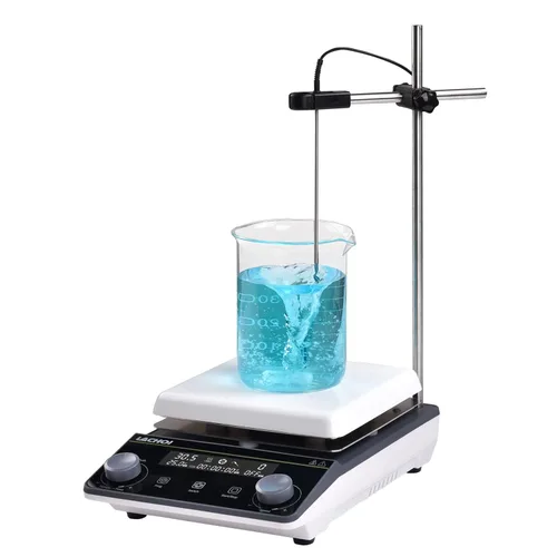 Miniatura 9 de Agitador Magnético Placa Caliente de 15 cm 200-1600RPM Temp. Máx. 300℃/572°F Placa de Agitación Magnética Capacidad Máx. 5L Agitadores