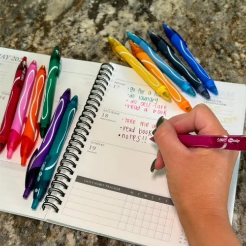 Miniatura 5 de BIC Gelocity - Juego de bolígrafos de gel con temática oceánica de secado rápido con tinta de secado rápido y diseño retráctil, 16 unidades en tinta