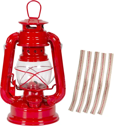 Miniatura 10 de Stansport Hurricane Lantern – Classic Metal Kerosene Oil Lamp with Glass Globe and Adjustable Wick – Portable Emergency Lighting & Decorative
