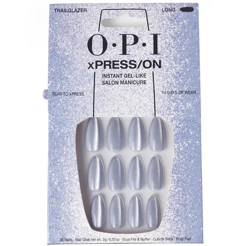 Miniatura 14 de OPI xPRESS/ON Press on Nails Short Round Classic, Long Almond & Coffin Shape Press-On Professional Nail Art Kit Zapatilla de cristal Velvet White