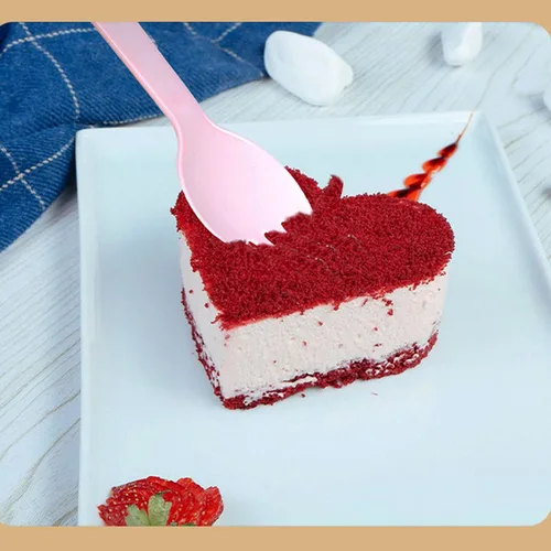 Miniatura 7 de 100 tenedores desechables de plástico duradero y ecológicos, tenedores y cucharas 2 en 1, ideales para almuerzo, picnic o restaurante y suministros