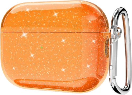 Miniatura 15 de Svanove Funda para Airpods Transparente con Purpurina, Funda Brillante y Bonita para Airpods de 1ª y 2ª Generación con Llavero, Carcasa Rígida