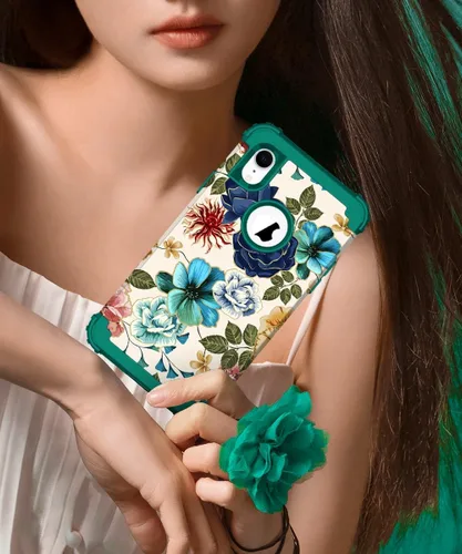Miniatura 6 de Hocase Funda para iPhone SE 2022/2020, resistente a prueba de golpes, de plástico duro+goma de silicona, funda protectora híbrida para iPhone SE