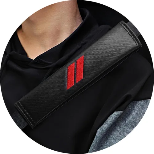 Miniatura 6 de 2 piezas de fundas para cinturón de seguridad para accesorios Dodge, almohadillas para cinturón de seguridad compatibles con Dodge Charger Durango