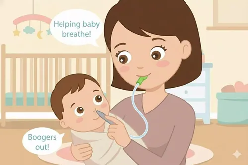 Miniatura 2 de Aspirador nasal para bebé con 20 filtros de higiene para la nariz, limpiador de nariz reutilizable para bebés, fácil de usar y limpiar