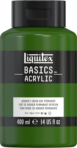 Miniatura 73 de Liquitex BASICS Pintura Acrílica, Botella de 400ml (13.5 oz), Blanco Titanio Titanio Blanco