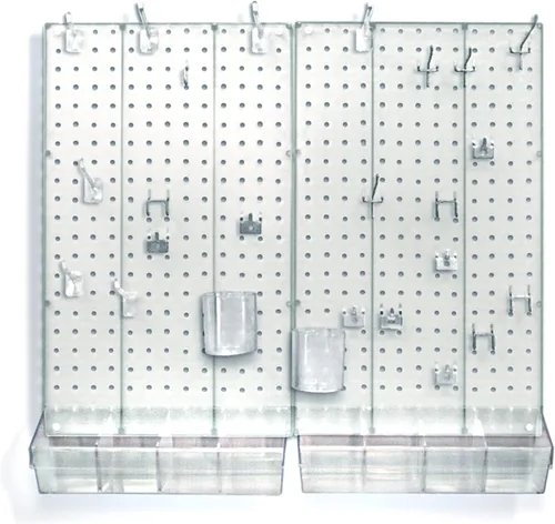 Miniatura 10 de Azar organizador para habitación con panel perforado Blanco