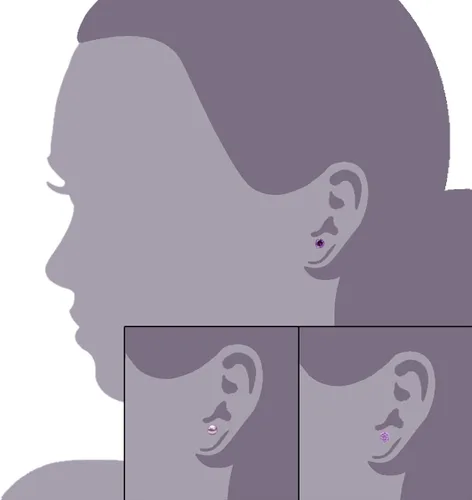 Miniatura 32 de JewelrieShop - Juego de aretes de tuerca de acero inoxidable con circonitas cúbicas y perlas de imitación, 3 pares de 0.236 in
