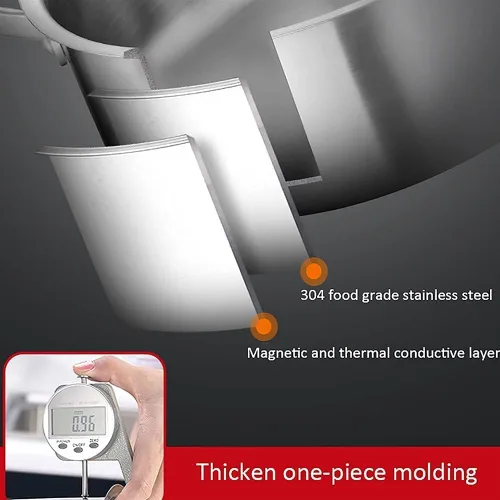 Miniatura 2 de Vaporizador de alimentos de 5 capas, olla de sopa, olla de cocina de 5 capas de acero inoxidable para el hogar, adecuada para estufa de gas/cocina