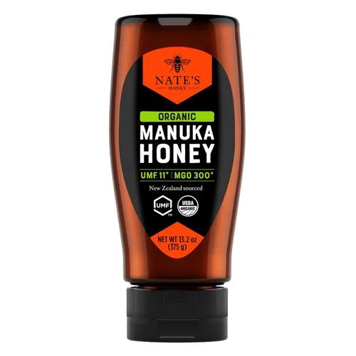 Miniatura 12 de Nate's Raw Manuka Honey New Zealand MGO 83+ Certificado UMF 5+ Botella exprimible de 13.2 oz