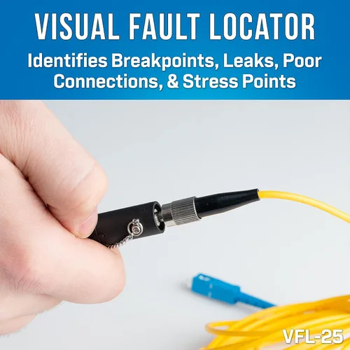Miniatura 5 de Jonard Tools Kit de limpieza y preparación del conector de fibra óptica TK-184 con VFL, cuchilla de fibra, pelador de fibra y toallitas de fibra