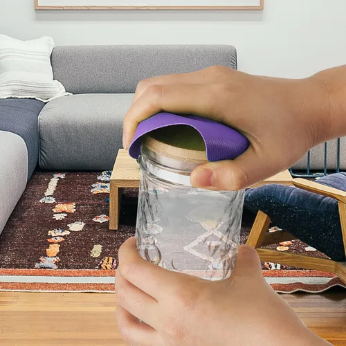 Miniatura 5 de 4 almohadillas para abridor de tarros, agarres de goma para tarros, abridor de tarros multifunción para personas mayores con manos débiles posavasos
