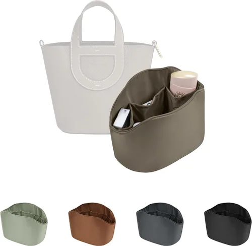Miniatura 20 de Organizador de bolso para bolsa de lujo, tela de satén ligera y suave con bolsillos, ideal para viajes, compras y uso diario, opciones multicolor