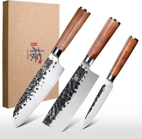 Miniatura 11 de Cuchillo de chef de cocina de 8 pulgadas, cuchillo afilado alemán de acero inoxidable de alto carbono, cuchillo de carne profesional con mango