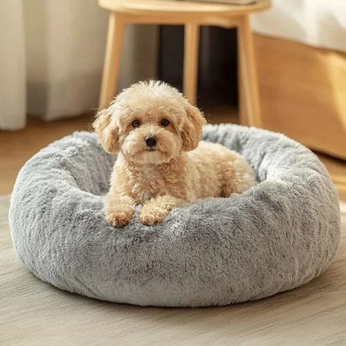 Miniatura 51 de JOLLYVOGUE Cama Calmante para Perros Pequeños - Cama para Perros Pequeños en Forma de Dona Lavable de 23 Pulgadas para Gatitos y Cachorros, Camas