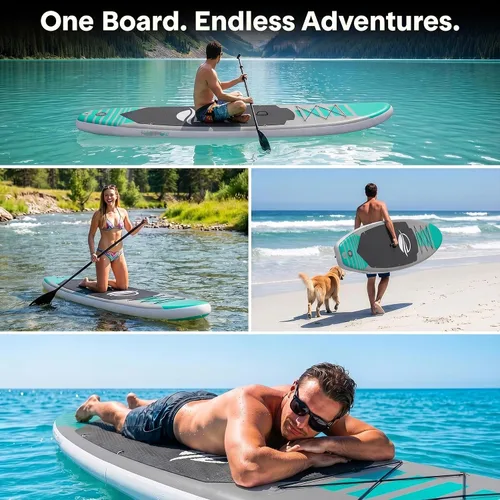 Miniatura 6 de SereneLife Tabla de remo inflable de 10 pies 6 pulgadas con accesorios de SUP de alta calidad, diseño estable de 32 pulgadas de ancho