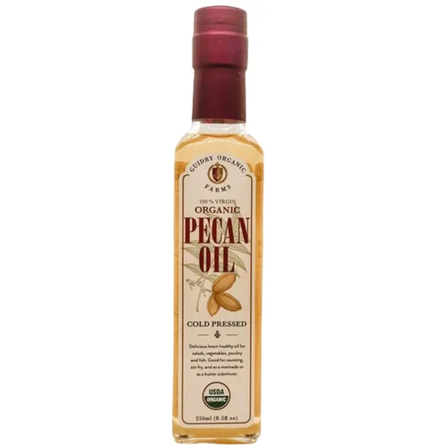 Guidry Organic Farms - Aceite de pecana (8.5 onzas/8.5 fl oz), aceite de pecana orgánico certificado por USDA apto para dieta cetogénica, para