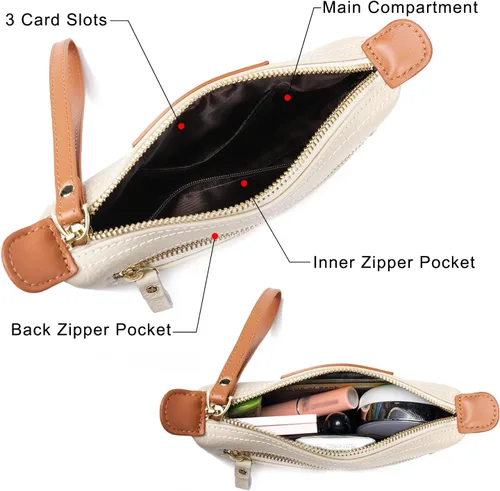 Miniatura 6 de imeetu Bolso de mano para mujer con correa para muñeca