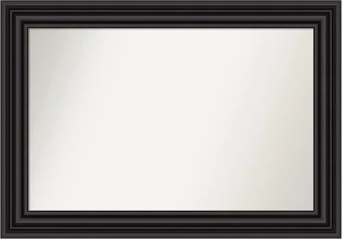 Miniatura 402 de Amanti Art Espejo personalizado, espejo de baño negro puente, espejo de pared o espejo de tocador de baño sobre el fregadero (26 x 26 pulgadas)