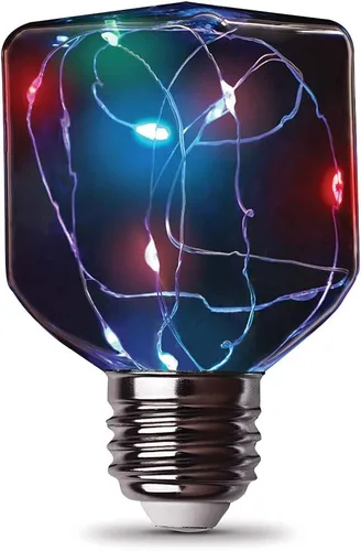 Miniatura 12 de Feit Electric FY/G25/SW/CR/LED 1W Bombilla LED G25 de Vidrio de Grieta de Hadas Mágica Decorativa, 12.4 cm x 7.9 cm, Luz Blanca Suave de 2700K