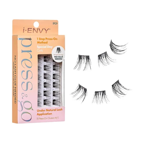 Miniatura 29 de i-ENVY - Pestañas autoadhesivas Press&Go, no necesitan pegamento, pestañas postizas de fácil aplicación, pestañas a presión de 1 paso, sin daños ni
