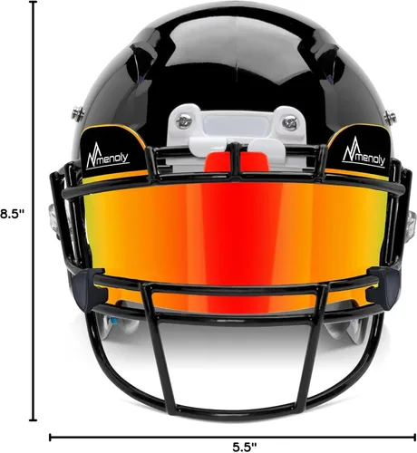 Miniatura 8 de MENOLY Visera de fútbol, visera de casco de fútbol juvenil, resistente a los arañazos, bloqueador UV, visera de protección facial para casco