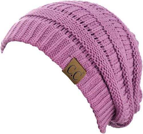 Miniatura 203 de C.C Trendy Warm Chunky Soft Stretch Cable Knit Beanie