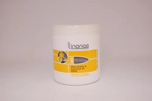 Linange Mascarilla de manteca de karité y aceite de coco, 33.8 fl oz; suavizante, fortalecedor, hidratante, nutritivo, producto para el cuidado del