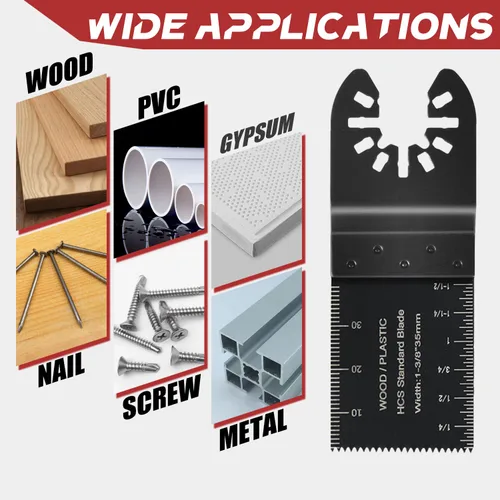Miniatura 3 de Adust Juego de 50 cuchillas multiherramienta de madera, cuchillas de sierra oscilantes, para Dewalt Tools, Ryobi Bosch Ridgid Milwaukee Rockwell