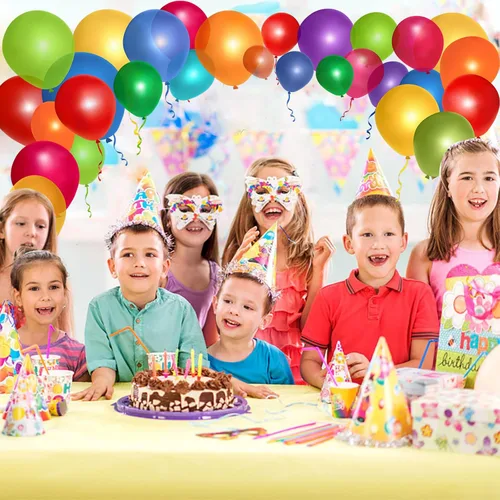 Miniatura 6 de Globos de látex para fiestas, varios colores, 12 pulgadas de grosor, globos de arco iris de cumpleaños, 100 unidades, para fiestas de niños, boda