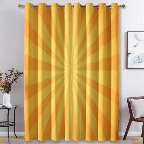 Miniatura 9 de 70s Retro Curtains 45 Inch Length 2 Panels Set, Abstract Boho Swirl Balckout Curtains for Bedroom Living Room Decor, Groovy Orange Grommet Thermal