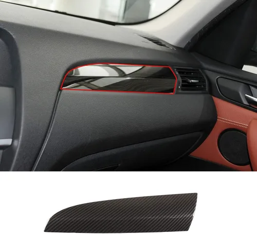 Cubierta de decoración de tablero de consola central de automóvil ABS para BMW X3 F25 2011-2017 Accesorios de automóvil (estilo de fibra de carbono)