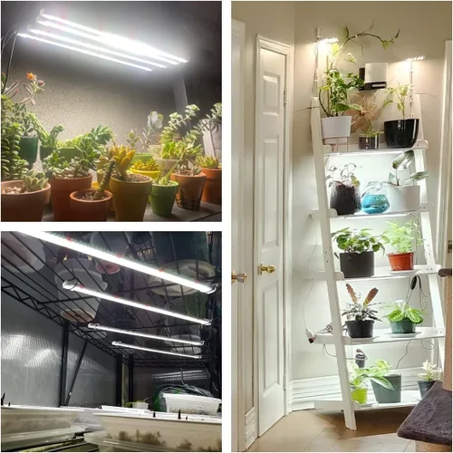 Miniatura 2 de Wiaxulay Luces de cultivo para plantas de interior de espectro completo, 120 luces LED de cultivo de plantas con temporizador de encendido/apagado